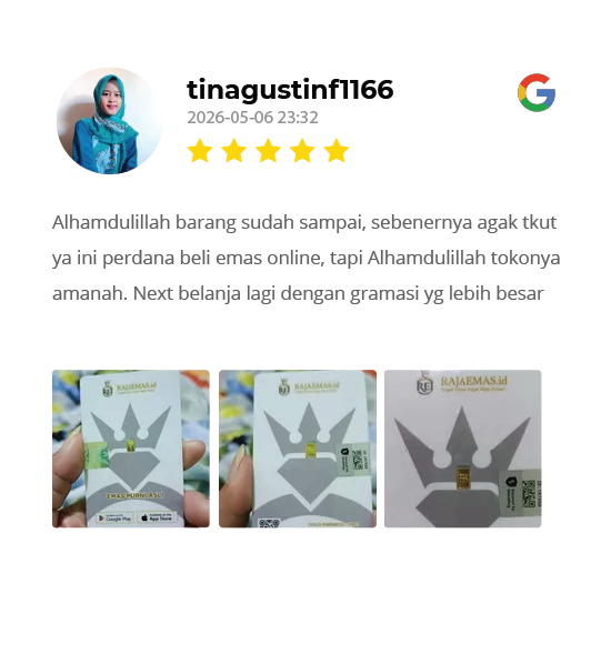 Testimoni Pelanggan Raja Emas Indonesia di WhatsApp